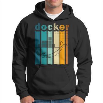 Docker Linux Devops Programming Coding Retro Computer Scientist Kapuzenpullover - Geschenkecke