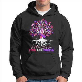 Domestic Violence Breast Cancer Awareness Month Ribbon Tree Hoodie - Thegiftio UK