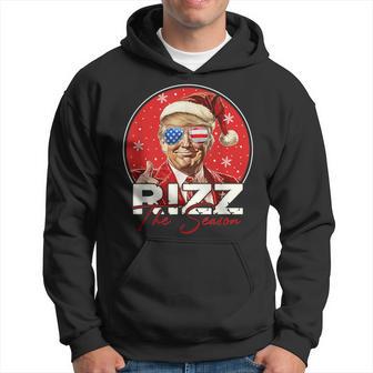 Donald Trump Rizz The Season Christmas Santa Hat Hoodie - Thegiftio UK