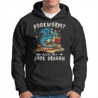 Dragon Book Book Reading Bookworm I'm A Book Dragon Hoodie - Thegiftio UK