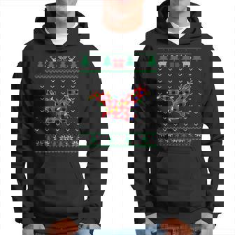 Eagle Christmas Tree Lights Decoration Xmas Sweater Ugly Hoodie | Mazezy