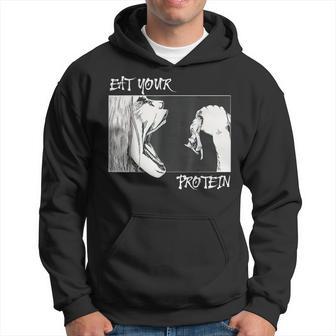 Eat Your Protein Anime Gym Pump Bodybuilding Fitness Hoodie - Thegiftio UK
