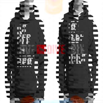 Eat Sleep Dive Repeat Diving Scuba Diver Hoodie - Monsterry