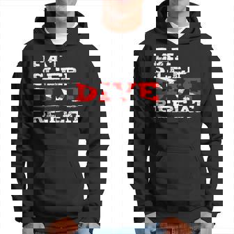 Eat Sleep Dive Repeat Diver Scuba Diving Men Hoodie - Monsterry