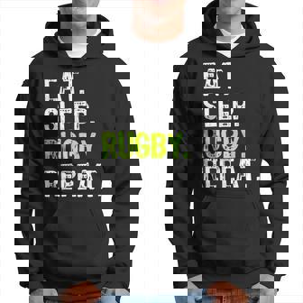 Eat Sleep Rugby Repeat Player Fan Lover Hoodie - Thegiftio