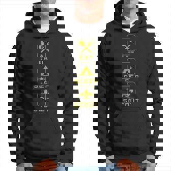 Eat Sleep Scout Repeat Outdoor Camping Nature Hoodie - Monsterry