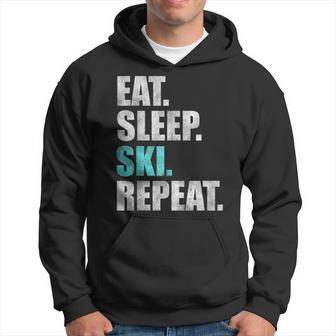 Eat Sleep Ski Repeat Kapuzenpullover - Geschenkecke