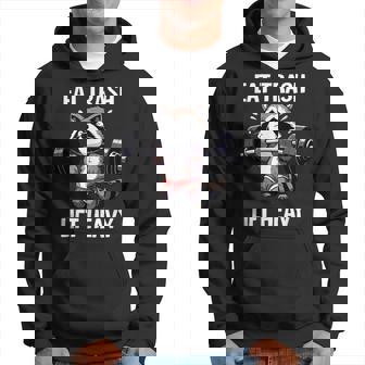 Eat Trash Lift Heavy Racoon Gym And Fitness Cute Racoon Hoodie - Thegiftio UK
