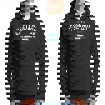 El Salvador Est 1821 Salvadoran Flag Independence Day Hoodie - Seseable