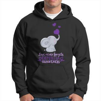 End Alz Love Never Forgets Dementia Awareness Hoodie - Thegiftio UK