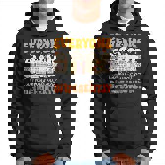 Everyone Communicate Differently Speech Therapy Halloween Hoodie | Mazezy