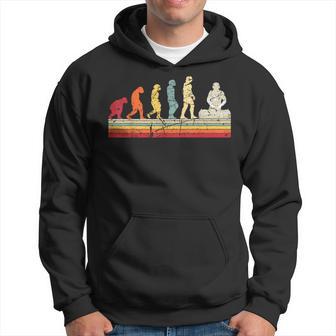 Evolution Of Man Dj Techno Vinyl Retro Vintage Music Hoodie - Thegiftio UK