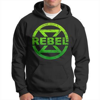 Extinction Rebellion Logo Rebel For Life Symbol Climate Hoodie - Monsterry