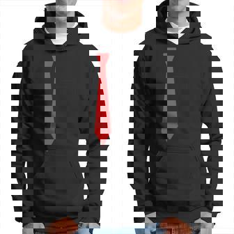 Fake Red Tie W Pocket Prank And Gag Hoodie - Monsterry