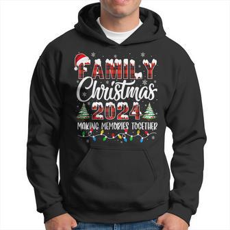 Family Christmas 2024 Matching Squad Santa Red Plaid Xmas Hoodie - Thegiftio UK