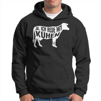 With Farmers Cow & Landwirt Yes Ich Rede Mit Kühen Kapuzenpullover - Geschenkecke