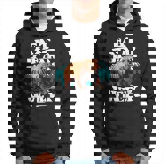 Fat Bear Week 2024 Grazer Animal Lover Alaska Katmai Nature Hoodie | Seseable UK