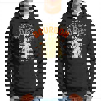 My Favorite Spirit Is Bourbon Ghost Halloween Costume Hoodie - Thegiftio UK