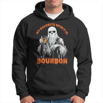 My Favorite Spirit Is Bourbon Halloween Ghost Costume Hoodie - Thegiftio UK