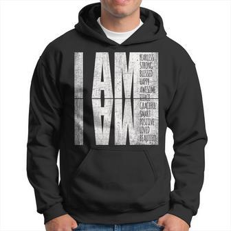 I Am Fearless Strong Blessed Pink Positive Affirmations Hoodie - Monsterry
