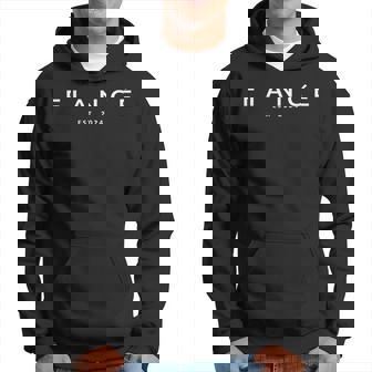 Fiancé Est 2024 Engaged Future Husband Engagement Fiancé Hoodie | Mazezy