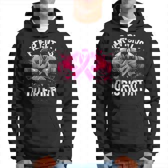 Her Fight Is Our Fight Boxing Gloves Breast Cancer Awareness Hoodie - Monsterry