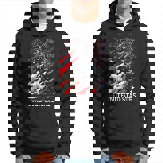 Fighter Jet Airplane American Flag 4Th Of July Patriotic Hoodie | Mazezy