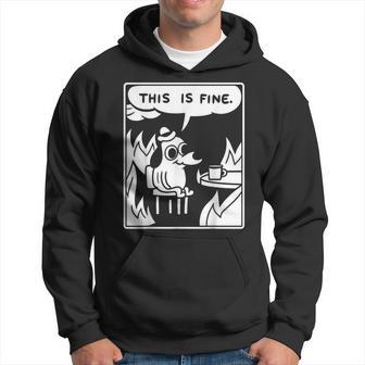 This Is Fine Graphic Hoodie - Thegiftio UK