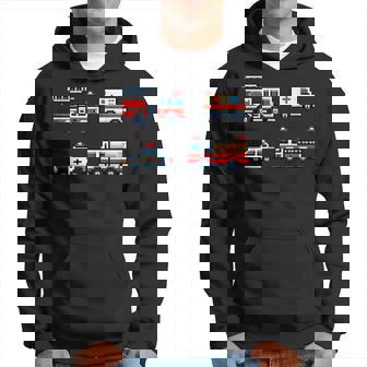Fire Truck Police Car And Ambulance Retro Hoodie - Thegiftio UK
