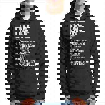 First Name Dave Definition Personalized Name Hoodie - Thegiftio UK