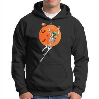 Football Skeleton Halloween Football Player Hoodie - Thegiftio UK
