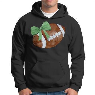 Football Team Us Football Coquette Bows Green Team Hoodie - Thegiftio UK