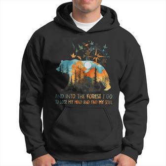 And Into The Forest I Go To Lose My Mind Camping Bear Hoodie - Thegiftio UK