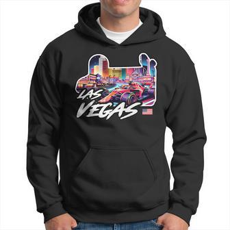 Formula Racing Las Vegas Open Wheel Car Circuit Usa Flag Hoodie - Thegiftio UK