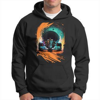Formula Racing Open Wheel Race Car On Racing Track Hoodie - Thegiftio UK