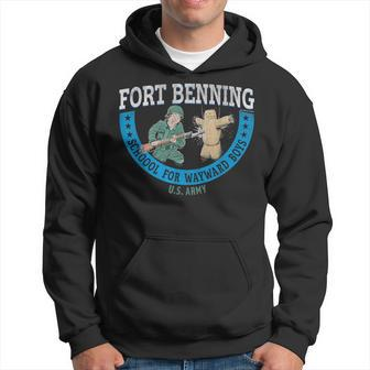 Fort Benning School For Wayward Boys Retro Look Hoodie - Monsterry DE