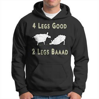 Four Legs Good Sheep Pun Hoodie - Thegiftio UK