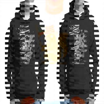 Fourth Of July 4Th Of July Patriotic American Flag Squirrel Hoodie - Thegiftio UK