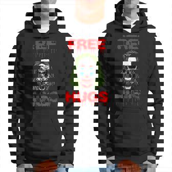 Free Hugs Halloween Evil Killer Scary Clown Horror Skeleton Hoodie - Monsterry