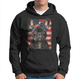 French Bulldog Patriotic 4Th Of July Usa American Flag Hoodie - Thegiftio UK