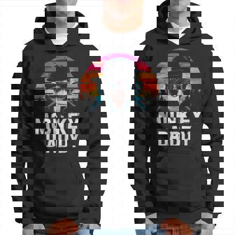 Fresco Retro Mono Papá Dibujo Puesta De Sol Sudadera - Regaloses
