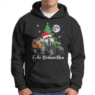 Fröhliche Weihnachten Santa Tractor Bauer Fährt Christmas Kapuzenpullover - Geschenkecke