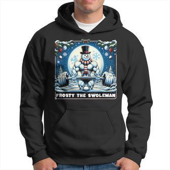 Frosty The Swoleman Ugly Christmas Sweater Lift Gym Hoodie - Thegiftio UK
