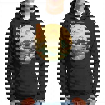 Fuji Kanji Japón Antiguo Barco Y Montaña Japonés Arte Sudadera - Regaloses