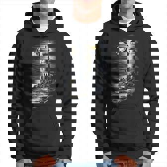Full Moon Lighthouse Nautical Hoodie - Thegiftio UK