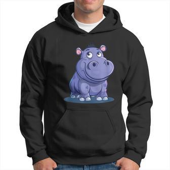 Fun Looking Hippo With Cool Smiling Costume Hoodie - Thegiftio UK