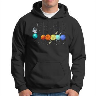 Astronaut Newtons Cradle Pendulum Swing Planets Space Hoodie - Thegiftio UK