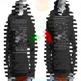 Bull And Bear Stock Market Ugly Christmas Sweater Hoodie - Thegiftio