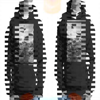 Graphic Capybara Ufo Alien Weird Graphic Hoodie - Thegiftio