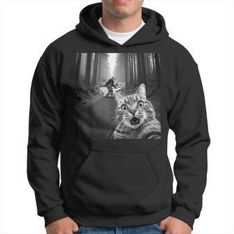 Cat Selfie With Bigfoot Hoodie - Thegiftio UK